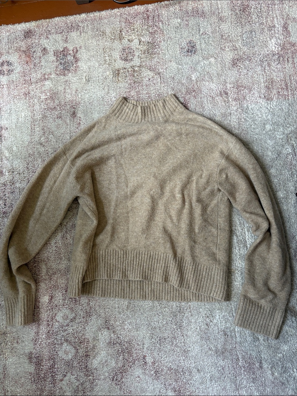 Uniqlo Beige High Neck Sweater